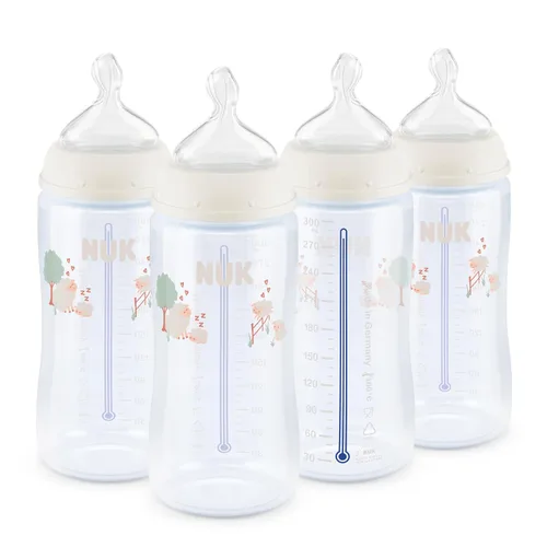 Vista 10 de NUK First Choice - Botella de flujo suave, 5 onzas, paquete de 4 Melocotón Oveja