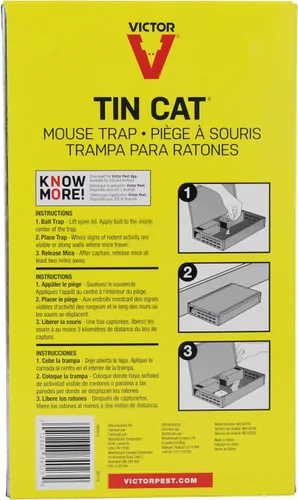 Vista 6 de Victor Tin CAT Humane trampa para ratones, no los mata, solo los atrapa – M310., Multicolor
