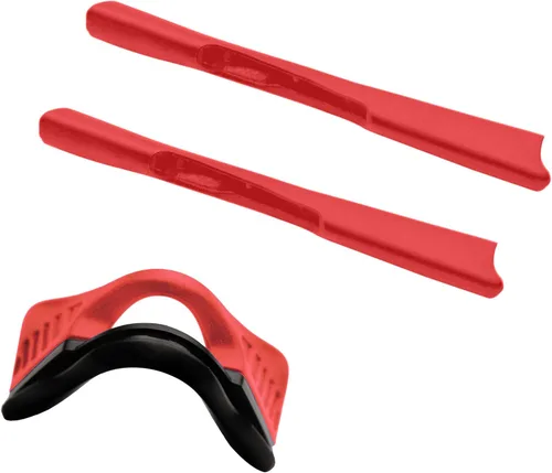 Vista 2 de Kits de goma de repuesto para calcetines y nariz Oakley M2 Frame Marco M2 XL lentes de sol - Gris + Rojo