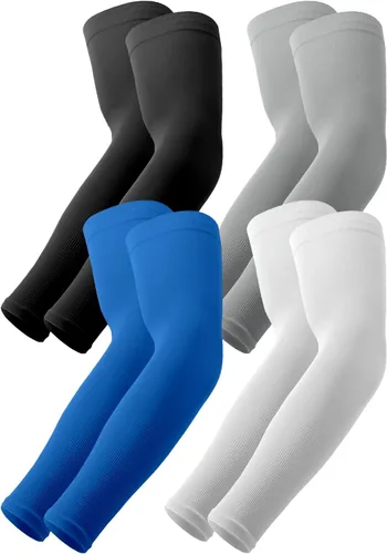 Vista 18 de YESLIFE Mangas de protección solar UV para hombres y mujeres, manga deportiva de enfriamiento UPF 50