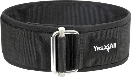 Vista 8 de Yes4All Cinturón de levantamiento de pesas 100% de cuero de alta calidad, piel auténtica, cinturón de inmersión 2 en 1 con cadena/cinturón