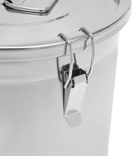 Vista 6 de Recipientes de acero inoxidable para almacenamiento de alimentos con tapas, recipientes herméticos de cocina, cubo de almacenamiento de alimentos