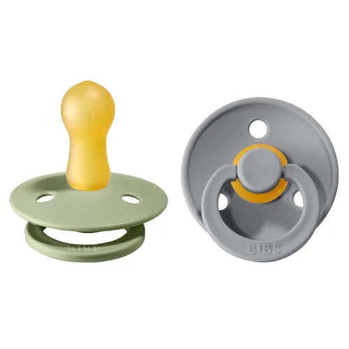 Vista 126 de BIBS - Paquete de 2 chupetes para bebés, goma natural libre de bisfenol A, hechos en Dinamarca, colección Colour, para bebés de 18+ meses, azul bebé