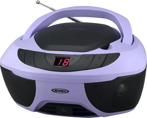 Vista 8 de Jensen CD-475GR Reproductor de CD portátil estéreo estéreo Boombox con radio AM/FM y línea auxiliar y conector para auriculares (verde)