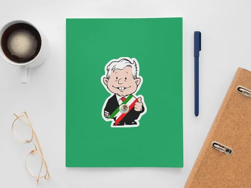 Vista 3 de Amlo Lopez Obrador Amlito Presidente - Calcomanía de corte de precisión, paquete de 2, varios tamaños (4.5 x 2.75)