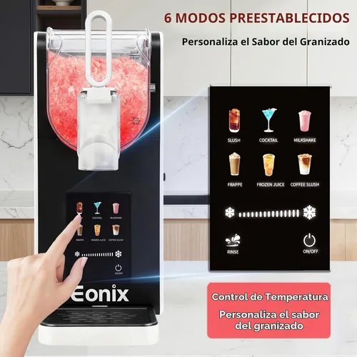 Vista 3 de EONIX Máquina de granizado para el hogar, no necesita hielo, máquina profesional de bebidas y granizados de 64 onzas con 6 programas