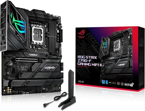Vista 11 de ASUS ROG Strix Z890-E Gaming WiFi Intel® Z890 LGA 1851 ATX placa base, IA avanzada lista para PC, 18+2+1+2 etapas, DDR5, WiFi 7, 7X M.2