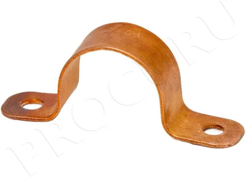 Vista 2 de PROCURU Correa de tubo de cobre de 1/2 pulgada, montaje de abrazadera de dos orificios (1/2 pulgada, paquete de 10)