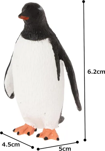 Vista 3 de MOJO Pingüino Gentoo Figura de juguete pintada a mano Colección de vida silvestre Fiel a la vida y altamente detallada Diseñado en Reino