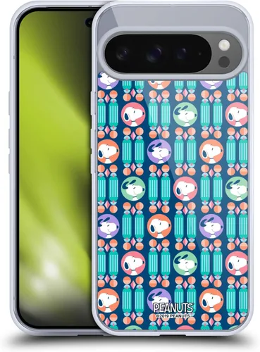 Vista 305 de Head Case Designs Snoopy Deco Dreams - Funda de gel con licencia oficial de Peanuts Blue Pattern [protección de grado militar] compatible con Google