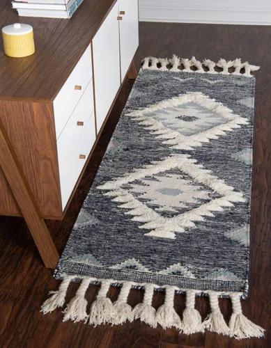 Vista 19 de Unique Loom Mesa Collection - Alfombra de área - Papago (2 pies 2 pulgadas x 6 pies 1 pulgada, carbón/gris)