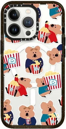 Vista 339 de CASETiFY Funda Impact para iPhone 13 [Protección contra caídas de grado militar 4X de 8.2 pies/Compatible con Magsafe] - #1 Mom - Transparente