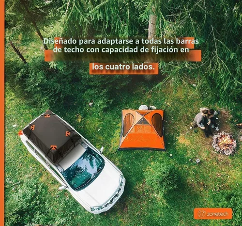 Vista 6 de ZONETECH Bolsa de carga resistente al agua para el techo, color negro clásico de 15 pies cúbicos, calidad premium, universal, impermeable, plegable