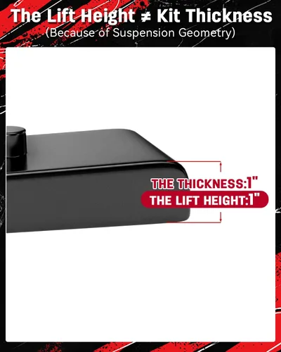Vista 5 de Richeer Bloque de elevación de 1 pulgada compatible con Silverado 1500 1999-2024 2WD/4WD, Sierra 1500 1999-2024 2WD/4WD, kits de elevación