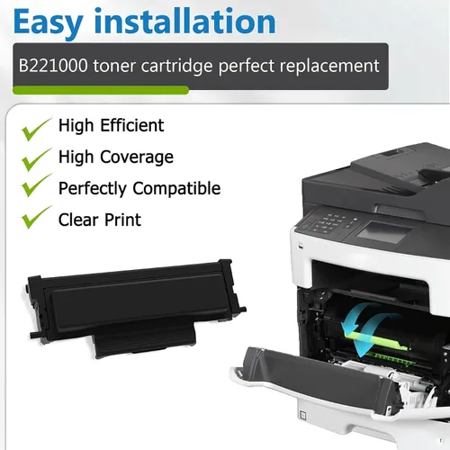 Vista 6 de B221000 Cartucho de tóner negro (paquete de 1) - Compatible B2236 Cartucho de tóner negro de alto rendimiento de repuesto para impresora Lexmark