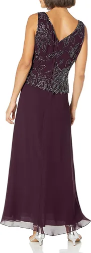 Vista 4 de J Kara Vestido de chaqueta con cuentas de talla grande para mujer