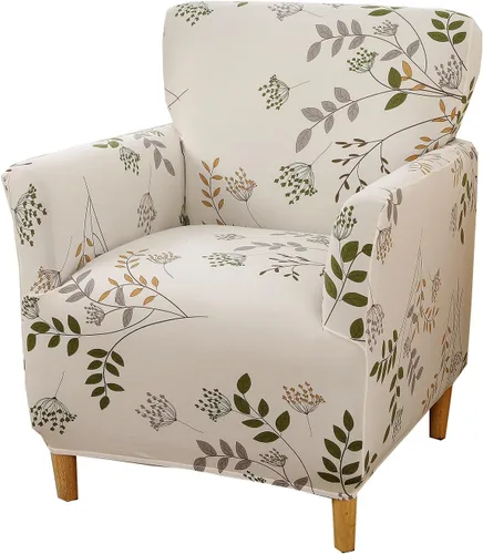 Vista 40 de CRFATOP - Funda elástica para sillón de mediados de siglo moderno de 1 pieza, fundas de silla de acento de jacquard con brazos, fundas de silla