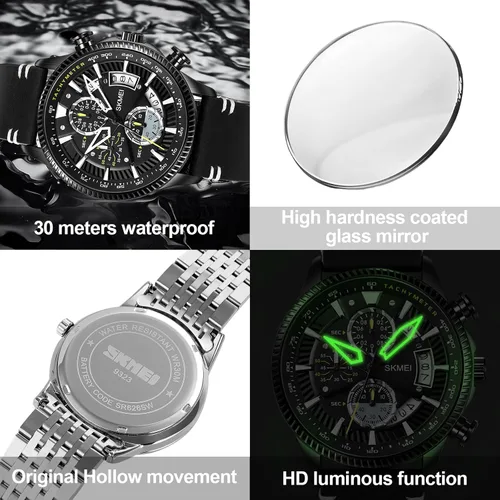 Vista 3 de Watch for Men- Classic Stylish Sports Fashion Casual Wrist Watch, Men Dress Watch Elegant Gift, 30M Waterproof, Auto Date Luminous Watch