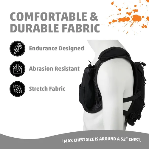 Vista 2 de Orange Mud Endurance Pack V3.0 Chaleco para Correr – Mochila de Hidratación de 2L para Trail Running, Senderismo y Ciclismo – Malla Ligera