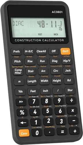 Vista 9 de Calculadora de Construcción Industrial y Científica ROATEE: Calculadora de Ingeniería para Contratista, Carpintero, Calculadora de Bolsillo