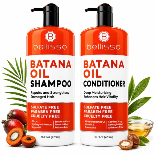 Vista 35 de Juego de champú y acondicionador antiencrespamiento, productos para el cuidado del cabello sin sulfato para mujeres y hombres, control del cabello