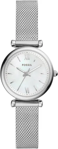 Vista 27 de Fossil Carlie - Reloj de cuarzo de acero inoxidable de tres manecillas para mujer