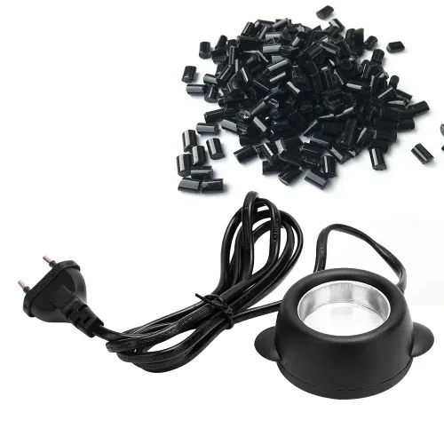 Vista 7 de Mini olla caliente de temperatura constante, pegamento para extensión de cabello, olla de fusión ligera y portátil, peluca de calor, estufa