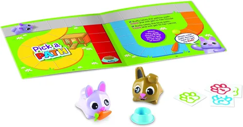 Vista 4 de Learning Resources Coding Critters Pair a Pets Bunnies Fluffy & Buffy, juguete de codificación temprana sin pantalla para niños, juguete interactivo