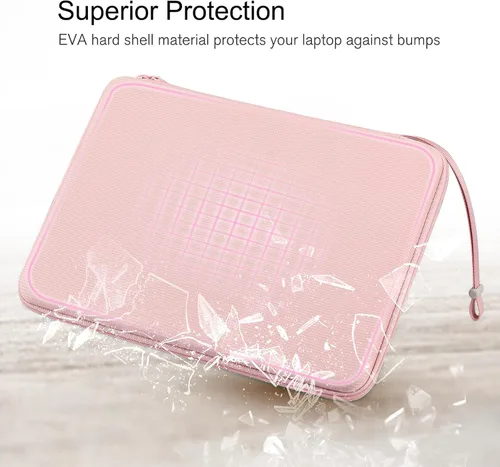 Vista 5 de FINPAC Funda rígida para laptop para MacBook Air de 15,3", MacBook Pro de Rosa