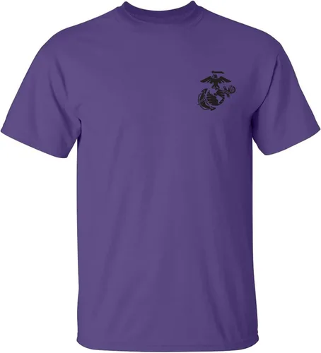 Vista 8 de zerogravitee Camiseta de manga corta para adulto con emblema de los marines Jaspeado oscuro
