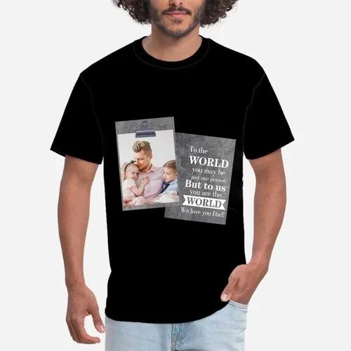Vista 5 de Enjoyyjl Camiseta de manga corta personalizada para hombre con foto o texto, camiseta de manga corta para aniversario