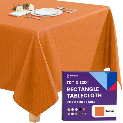 Vista 81 de Gee Di Moda - Mantel rectangular de 60 x 84 pulgadas – Mantel rectangular de poliéster lavable para mesa de 5 pies