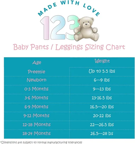Vista 4 de 123 Bear 100% algodón pantalones de bebé con pies, 100% algodón unisex para niños y niñas