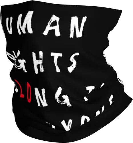 Vista 2 de Human Rights Belong to Everyone Head Wrap, Neck Gaiter, Headband, Fishing Mask, Magic Scarf Face Bandana Mask Neck Tube Balaclava for