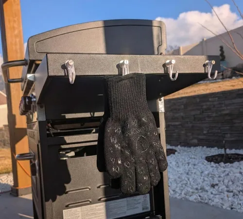 Vista 8 de Guantes para horno Grill Armor – Guantes resistentes al calor de 932 °F, al fuego y a los cortes para barbacoa, parrilla, cocina, asado, horneado