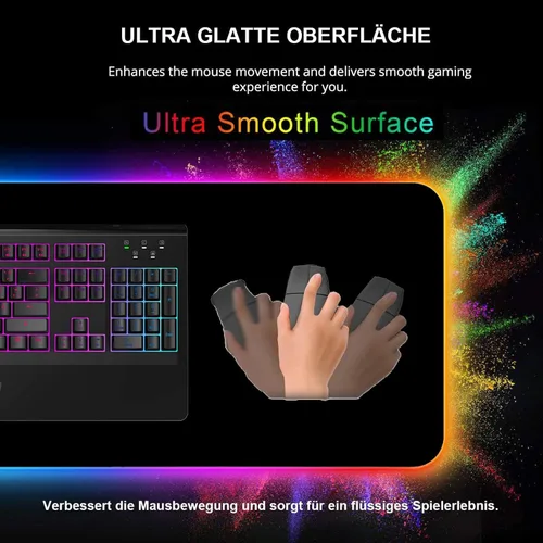 Vista 5 de Alfombrillas de ratón Anime Girl Sexy Boobs Gaming Grande RGB Mouse Pad Gamer Computer RGB Backlit Mause Pad Escritorio Teclado LED Ratones Mat