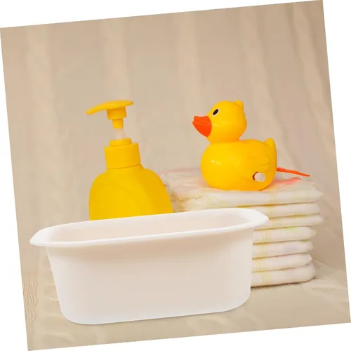 Vista 6 de Lavabo portátil para cambiador, bañera de agua gruesa para una fácil limpieza, diseño ligero de ahorro de espacio para baño y cambios de pañales