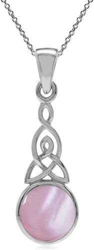 Vista 6 de Silvershake - Colgante de plata fina 925 con nudo celta de triquetra y collar de 18 pulgadas