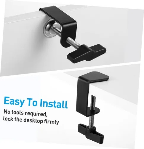 Vista 9 de SUPVOX 2 unids escritorio c abrazadera mesa montaje C abrazaderas para escritorio plástico varilla y base sin bordes ajuste de 360 grados