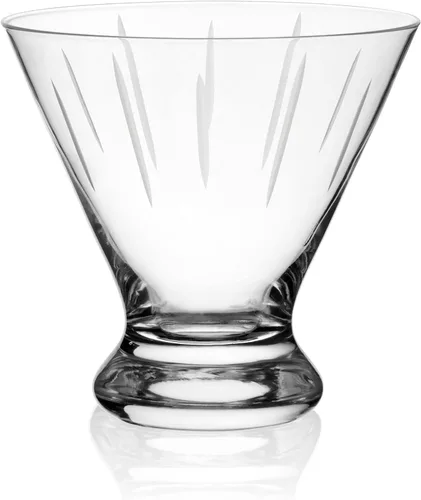 Vista 8 de Mikasa Cheers - Juego de 4 vasos de Martini sin tallo de cristal sin plomo