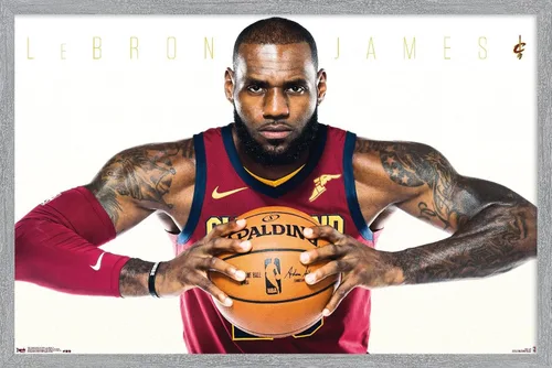 Vista 17 de Trends International NBA Cleveland Cavaliers - Lebron James Wall Poster, 14.725" x 22.375", Barnwood Framed Version Versión enmarcada Barnwood