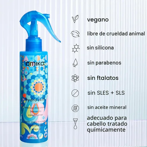 Vista 9 de amika Hydro Rush Intense Moisture Leave-In Conditioner with Hyaluronic Acid