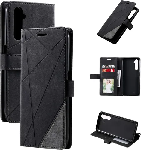 Vista 30 de Funda compatible con Sony Xperia 1 V, compatible con Sony Xperia 1 V 2023 XQDQ62/B XQ-DQ72 XQ-DQ14 Funda con tapa de piel sintética negra