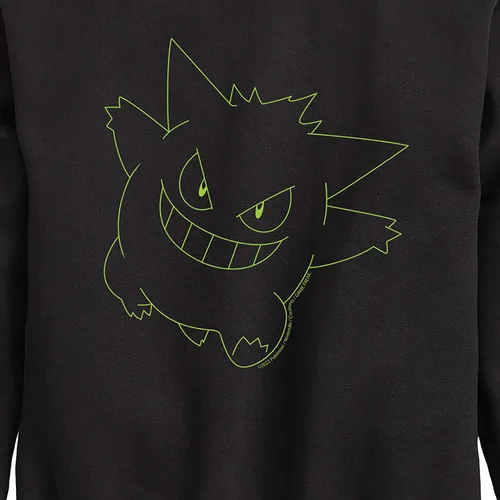 Vista 3 de HYBRID APPAREL - Pokémon - Gengar Neon - Sudadera de forro polar con cuello redondo para jóvenes