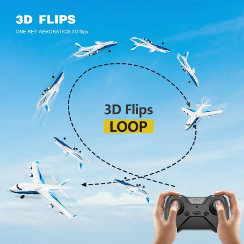 Vista 8 de 4DRC Avión de control remoto para niños y adultos, avión de control remoto G2 para principiantes y adultos, avión listo para volar con luz LED