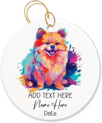 Vista 12 de Adorno personalizado de Chow Chow Chow de Navidad 2025, regalo de adorno de árbol de Navidad para amantes de los perros, adorno único de Navidad