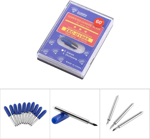 Vista 5 de Cuchillo de corte de acero de tungsteno con cuchillas de corte para cortar con base de soporte (60 °)