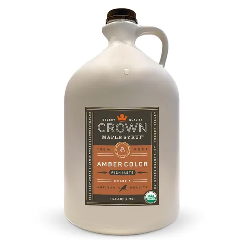 Vista 8 de Crown Maple Color ámbar, jarabe de arce orgánico de sabor rico, 12.7 onzas líquidas, adobos de sabor, cócteles, panqueques, calabaza y tocino