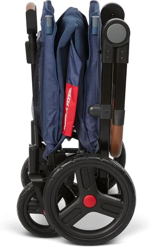 Vista 17 de Radio Flyer Atlas Stroll 'N Wagon, azul marino, para mayores de 1 año, versatilidad de empuje o tracción 3 en 1, plegable con una sola mano, toldo