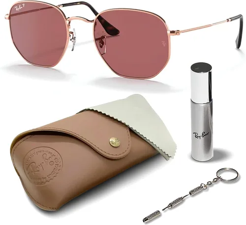 Vista 57 de Ray-Ban RB3548N Lentes planas hexagonales, gafas de sol cuadradas y redondas con kit oficial de gafas